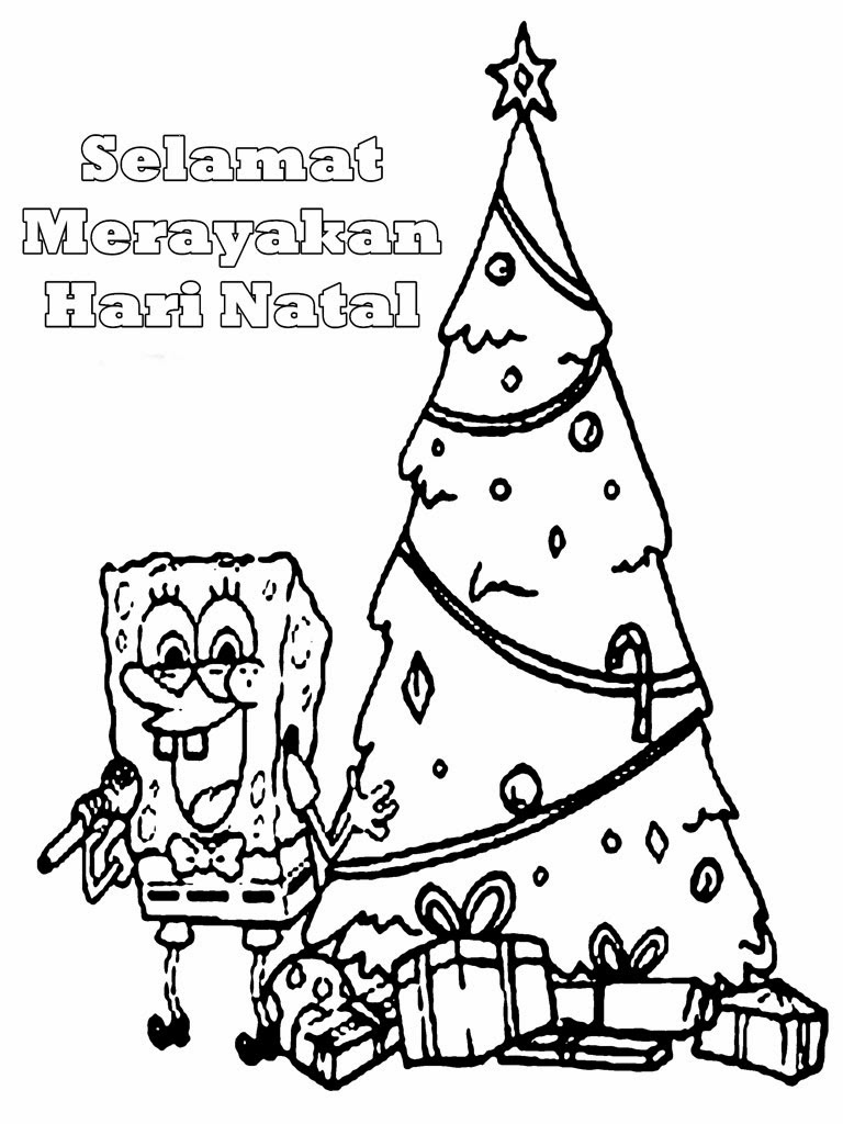 Gambar Kad Raya - Free Colouring Pages