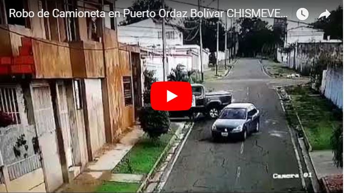 Video del robo de una camioneta en Puerto Ordaz, Estado Bolívar
