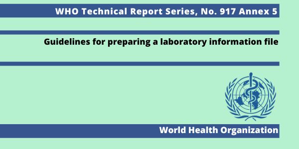 Guidelines for preparing a laboratory information file