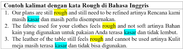 20 Contoh Kalimat Rough di Bahasa Inggris dan Pengertiannya