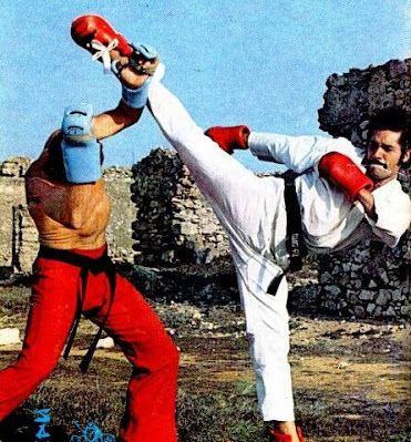 Karate full contact Os chutes do lutador  dos anos 80