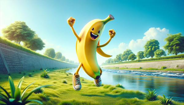 喜ぶバナナ