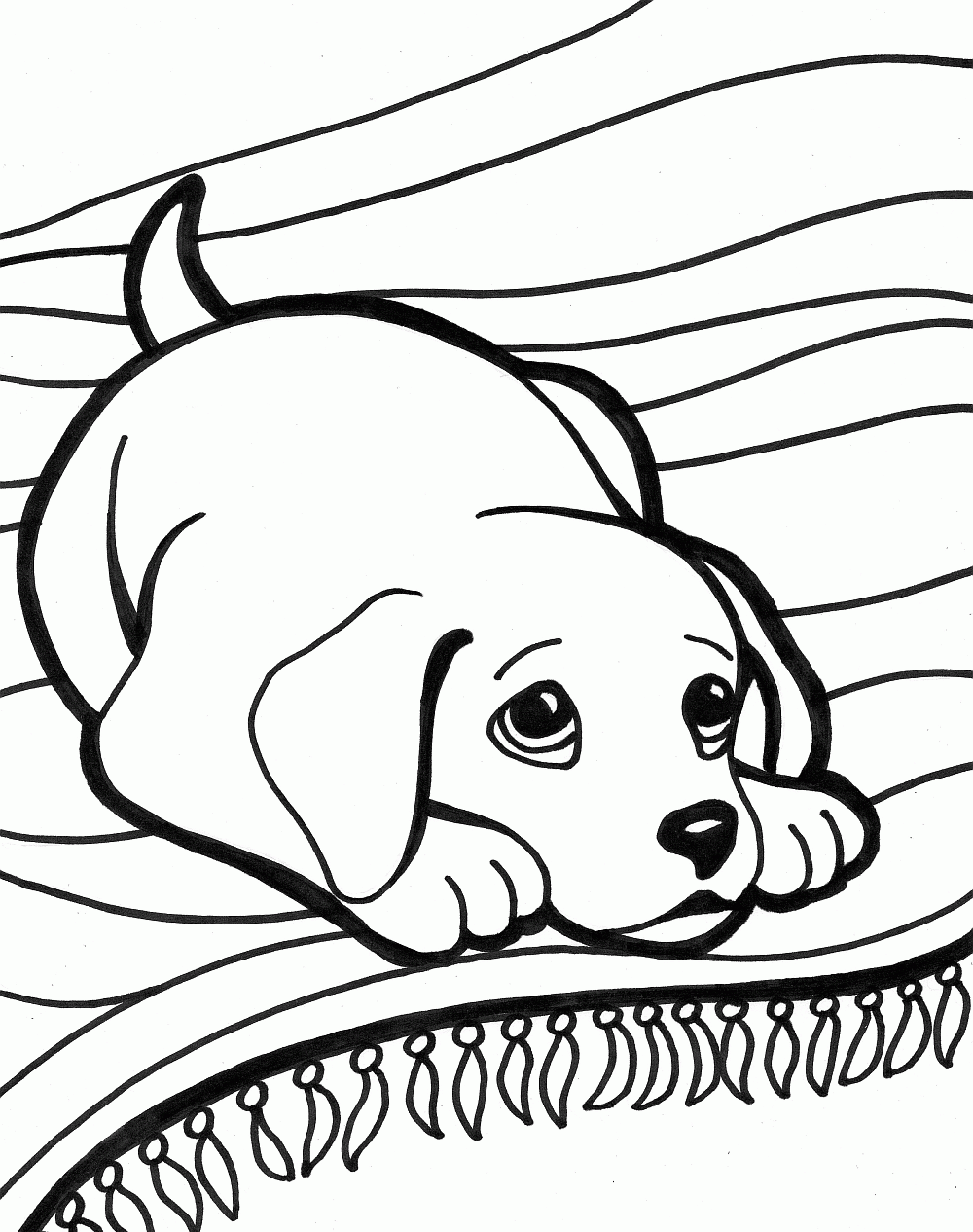Download Free Cute Dog Coloring Pages to print | kentscraft