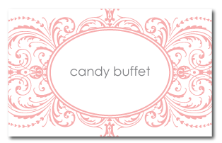 custom flourish candy buffet tags