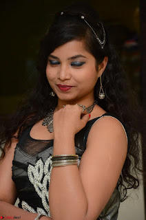 Shrisha Dasari in Sleeveless Short Black Dress At Follow Follow U Audio Launch 065.JPG