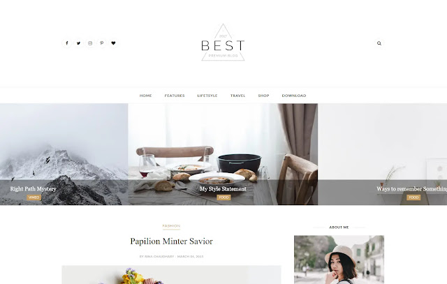 Best Responsive Personal Blog Fashions Tutorial Clean Blogger Template Theme