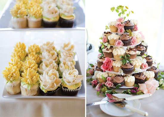  as pretty as these flowered cupcakes i just love cupcakes at weddings