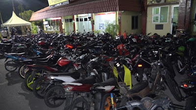 Polresta Padang Amankan Ratusan Kendaraan Bermotor dalam Operasi Cipkon