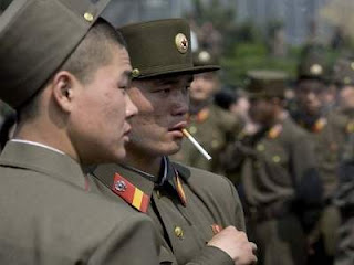 north korean army smoking