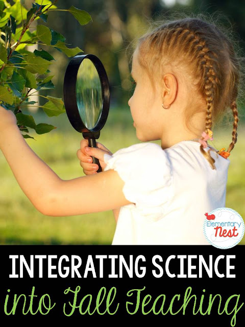 Fall Science- freebies in blog post- activities to help integrate science into your fall teaching