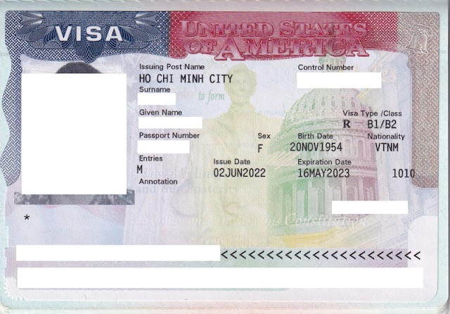 Đọc hiểu thông tin trên tem dán Visa Mỹ