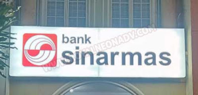 Perbaikan neon box Bank Sinarmas, Ruko Cordoba PIK Jakarta