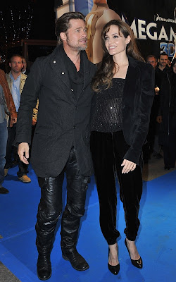 Brad Pitt and Angelina Jolie at the Paris premiere of 