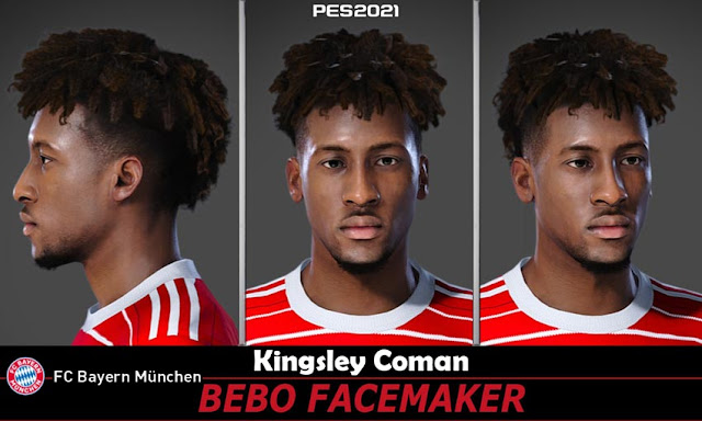 Kingsley Coman Face For eFootball PES 2021