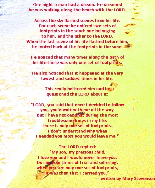 footprints poem. footprints poem. popular poem