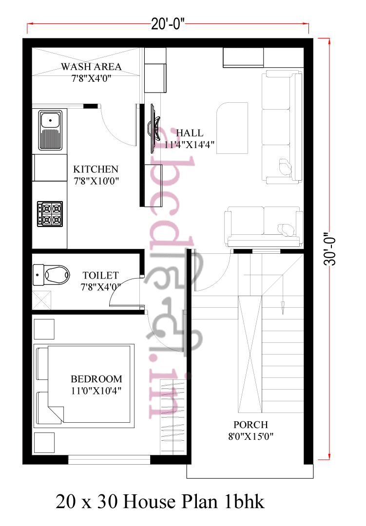 20x30 house plan