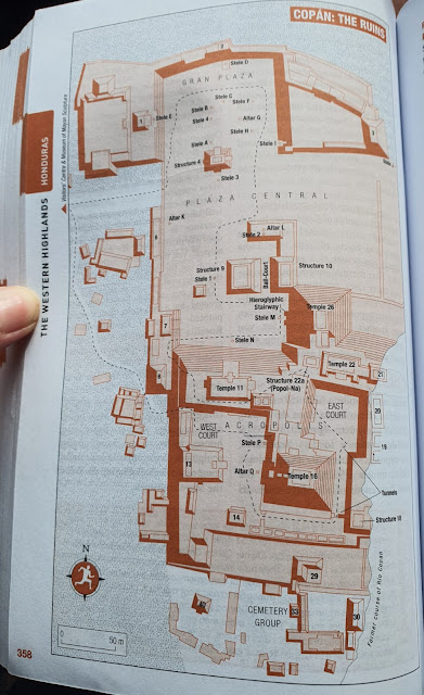 mapa das ruínas de Copán