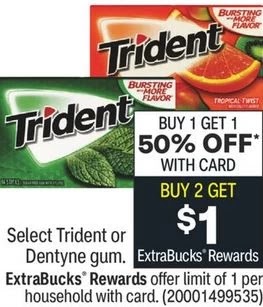 FREE Trident Gum CVS Deals 3/28-4/3