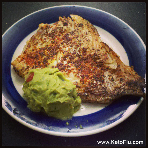 Ketoflu Com Easy Keto Diet Recipes Spicy Seasoned Haddock Fillets Topped With Guacamole Keto