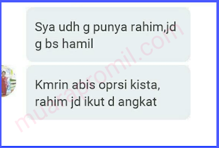 Aakah bisa hamil setelah rahim di angkat