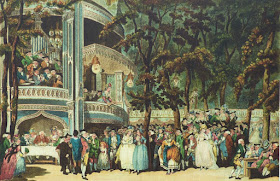 Vauxhall Gardens by Rowlandson from signboard in Vauxhall Gardens