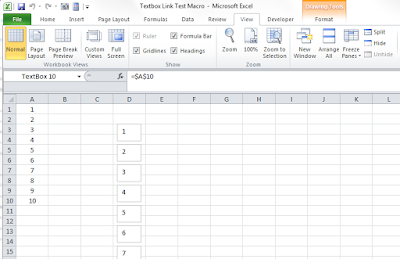 How to link a shape to a cell Excel Macro