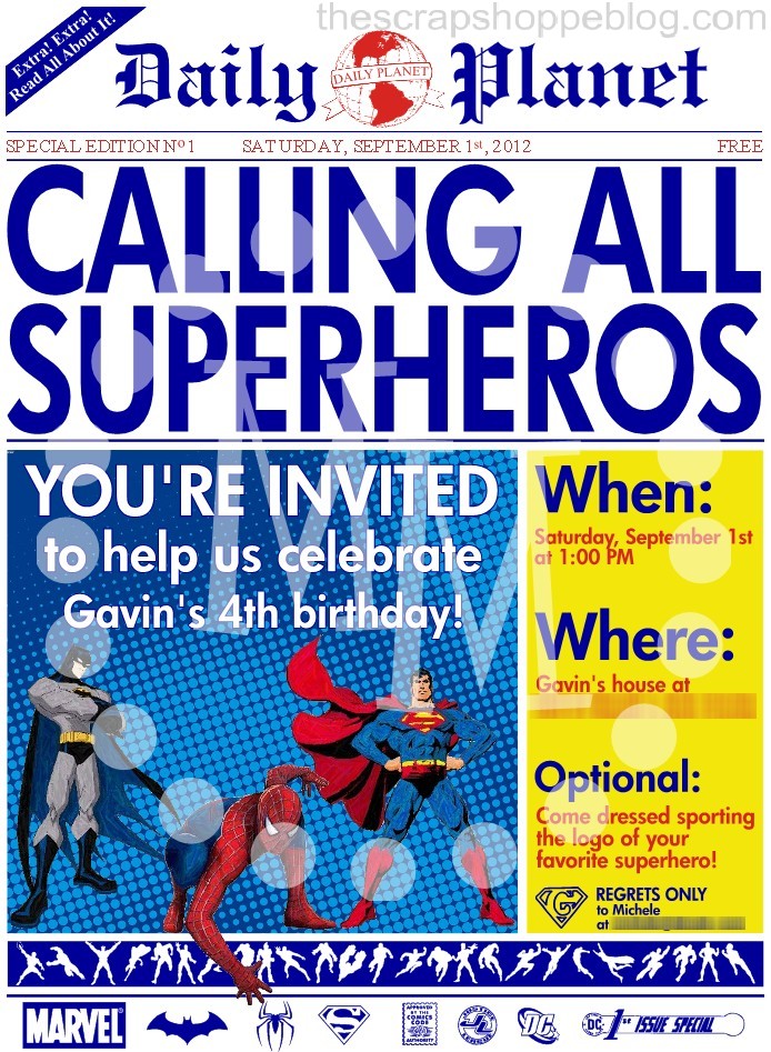 File Name : superhero+newspaper+birthday+invitation+2.jpg Resolution ...