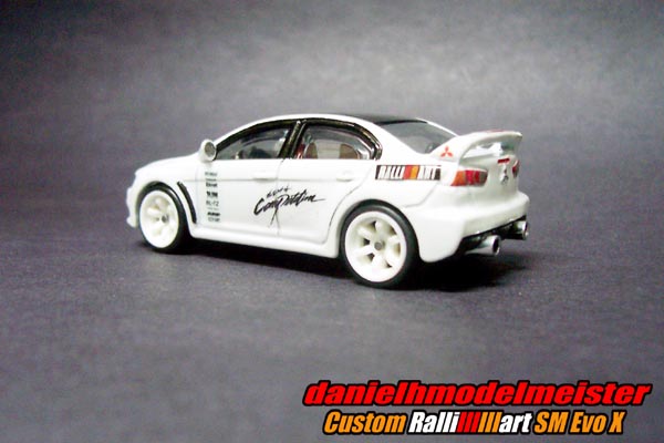 Custom Hotwheels Ralliart White Evo X