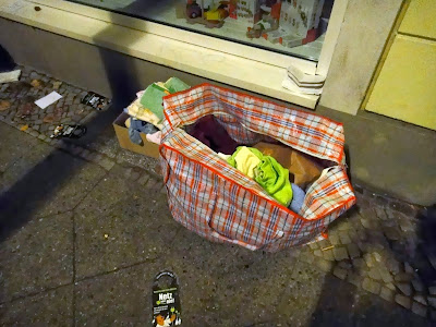 Berlin Free Box people give away unwanted items on the street