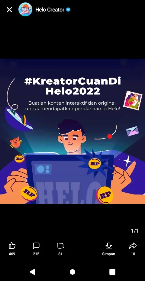 Cara Mendapatkan Gaji Bulanan Kreator Cuan di Helo