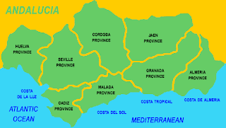 Mapa de Andalucia Provincia de la Región