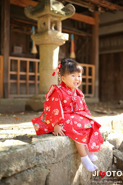 池田市の伊居太神社の七五三出張撮影