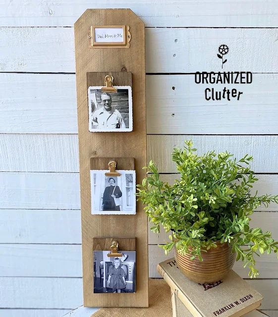 Photo of fence board/mini clipboard photo display