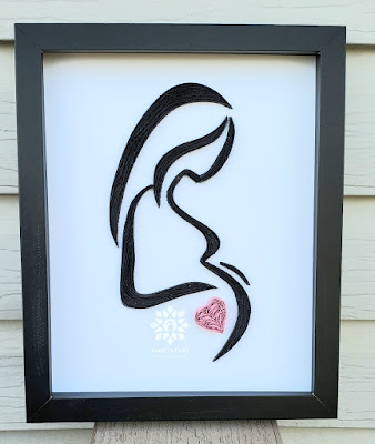 Paper Quilling Pregnant Lady Silhouette