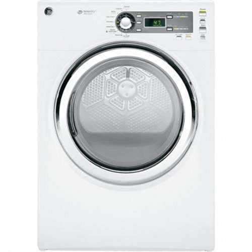 GE GFDS150EDWW 7.5 Cu. Ft. White Stackable With Steam Cycle Electric Front Load Dryer