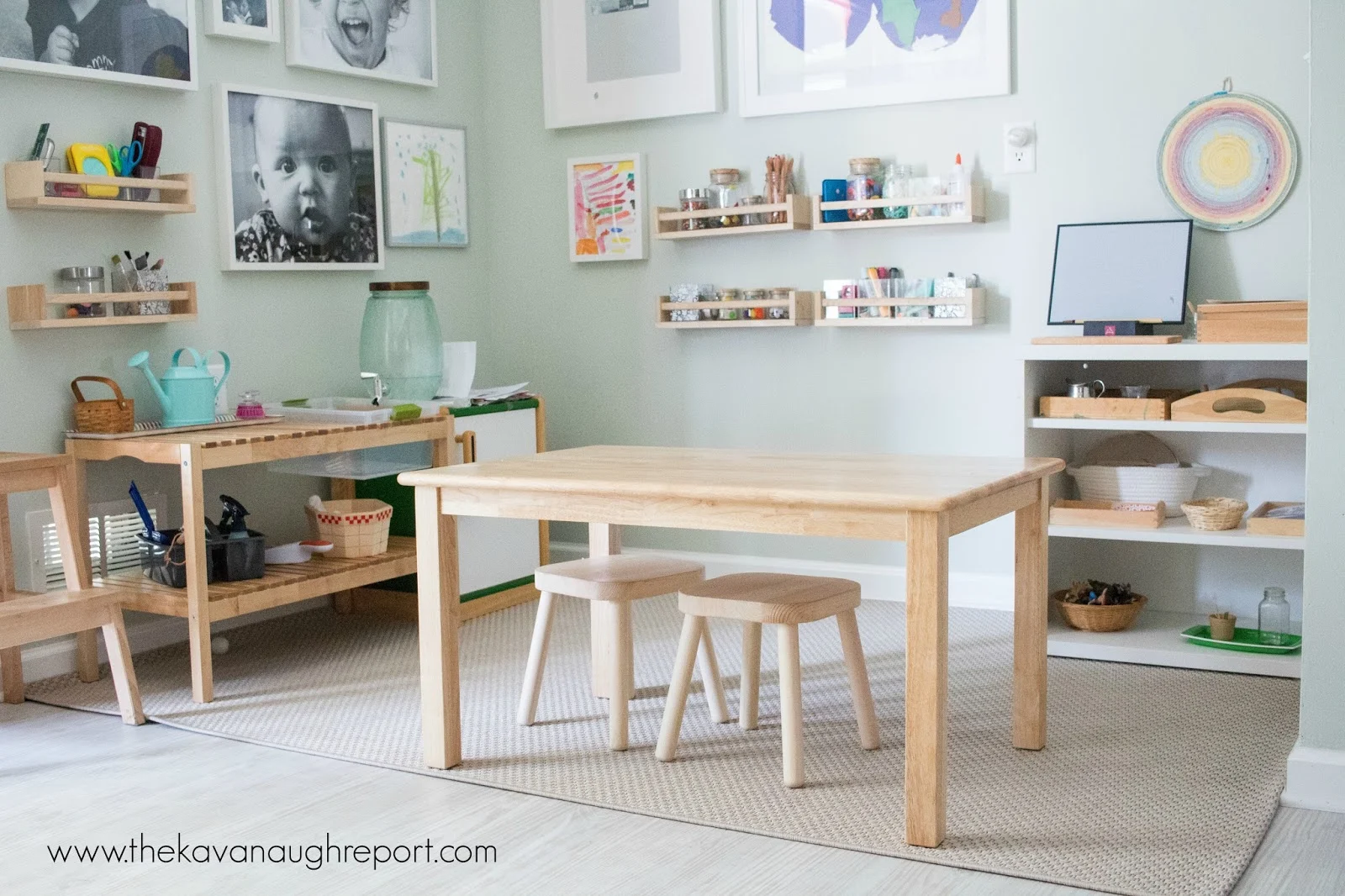 Our Montessori home - art area