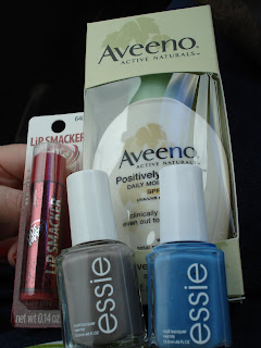 Aveeno daily moisturizer bonne bell dr pepper lipsmackers essie nail polishes