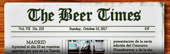 Dominical de noticias sobre cerveza. Pulsa aquí si no te carga para leer el periódico