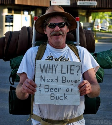 Fuuy Beggars With Funny Signs