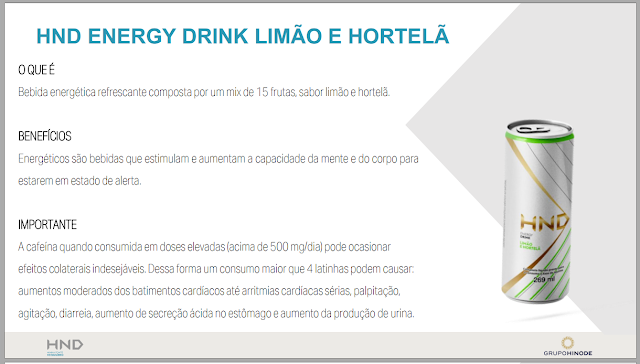 HND ENERGY DRINK LIMÃO E HORTELÃ