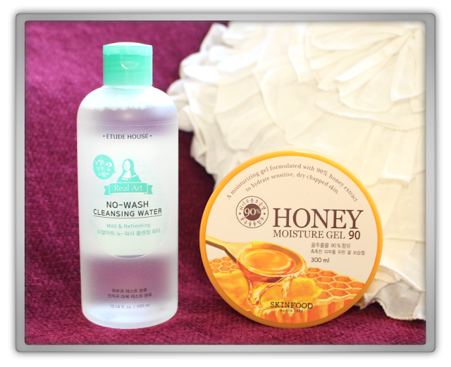 RoseRoseShop Etude House real art No Wash Cleansing Water Skinfood Honey Moisture Gel 90 haul review