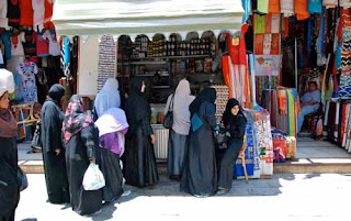 Muslim Women Shopping Aswan Egypt