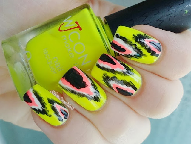 Silvia Lace Nails: neon Ikat