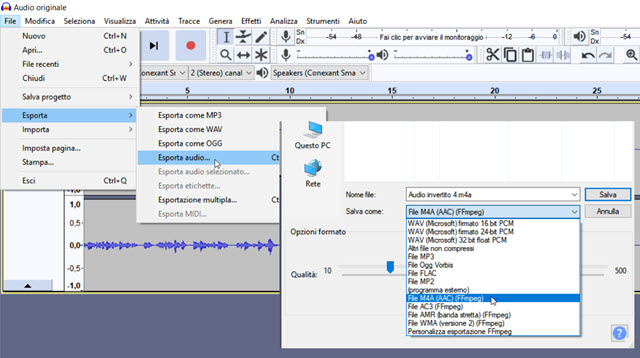 salvare-file-m4a