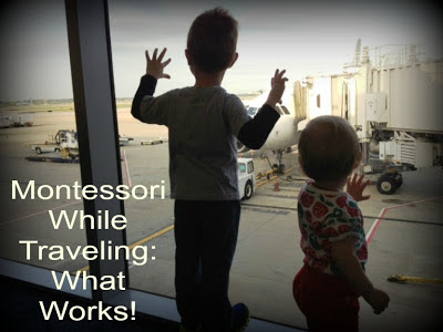 Two preschool children staring out of a window at an airport