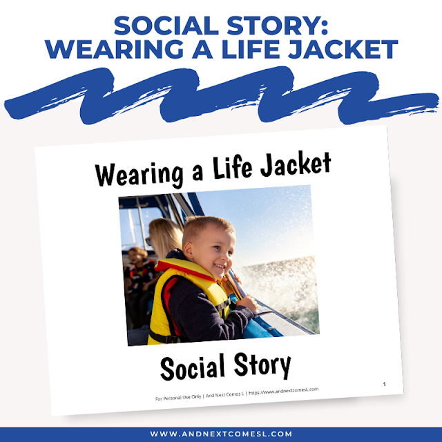 Wearing a life jacket social story
