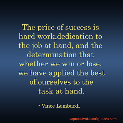 the price of success is hard work - top success quotes