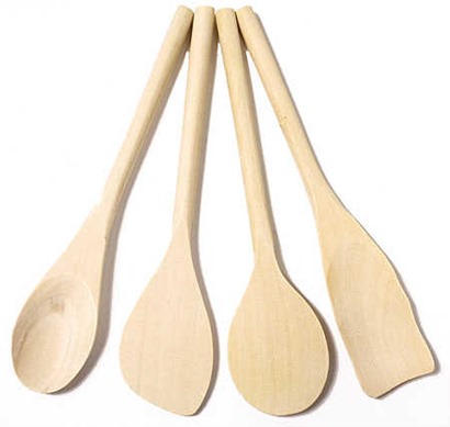 wooden kitchen implements