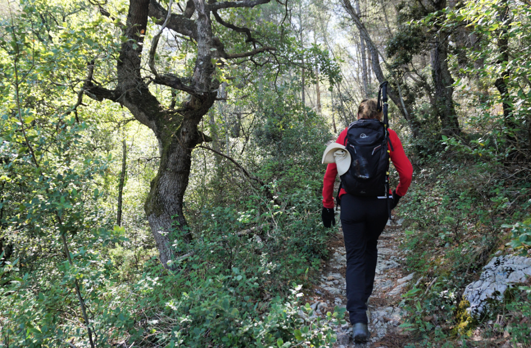 Climbing to Col du Cayron