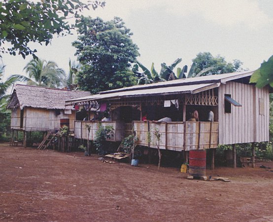Traditional Jama Mapun houses in Barangay Kumpang